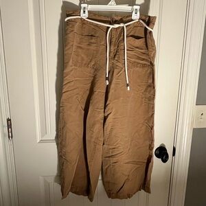 C&C California Tan Pants with Drawstring Waist